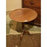 A 19th century mahogany tripod table, the dished top on a vase turned column, 58 cm diameter,