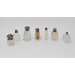 Seven various glass scent bottles (7)