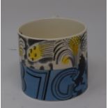 Eric Ravilious for Wedgwood, a George VI coronation mug, 1937, 10 cm high No chips cracks or