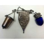 A late Victorian silver part chatelaine, London 1889