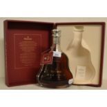 A bottle of Hennessy Paradis Extra Rare cognac, in presentation box