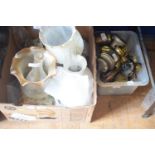 A collection of oil lamp parts (10 boxes)