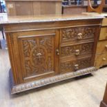 An 18th century style side cabinet, 138 cm wide