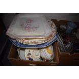 A late 19th century crystoleum, a Royal Worcester part Evesham dinner set, and various other