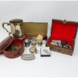Assorted costume, other jewellery, silver plate and items (qty)