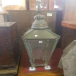 An early 20th century copper lamp hood, 84 cm high