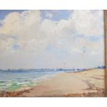 Gordon Gash, Wittering, oil on board, signed, 24.5 x 29.5 cm, and four other pictures (5)