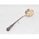 A Victorian silver Kings pattern ladle, crested, London 1939, approx. 10.1 ozt
