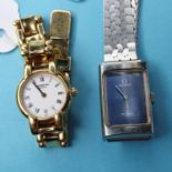 A lady's stainless steel Omega De Ville wristwatch, and a Raymond Weil wristwatch (2) Omega is not