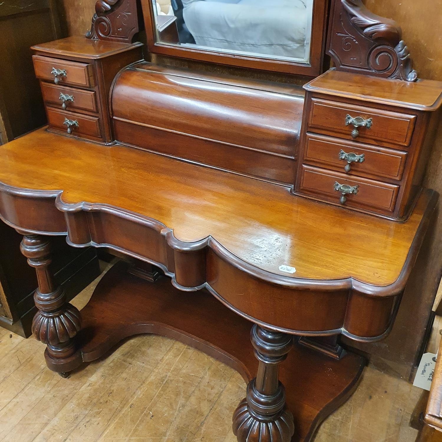 A 19th century Duchess mahogany dressing table, 120 cm wide - Image 2 of 2