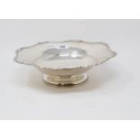 A silver fruit bowl, on a circular foot, Birmingham 1935, 13.5 ozt Diameter 24cm