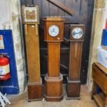 A dwarf longcase clock, and two others (3)