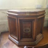 A 19th century walnut card table, 70 cm wide and an octagonal coffee table (2)