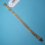 A 9ct gold Greek key link bracelet weight 11.5 grams