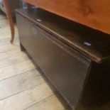 An 18th century oak coffer, 107 cm wide