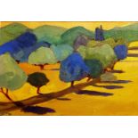 Sue Campion (1944), morning olives, signed and dated '97, oil on canvas, 20 x 29 cm .