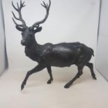 A bronze figure, of a stag, 51 cm high