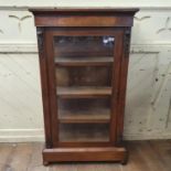 A late Victorian inlaid walnut pier cabinet, 72 cm wide