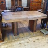 An Art Deco dining table, 160 cm wide