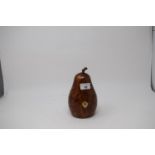 A painted tea caddy, in the form of a pear, 17.5 cm high Report by RB Modern Report JS - some