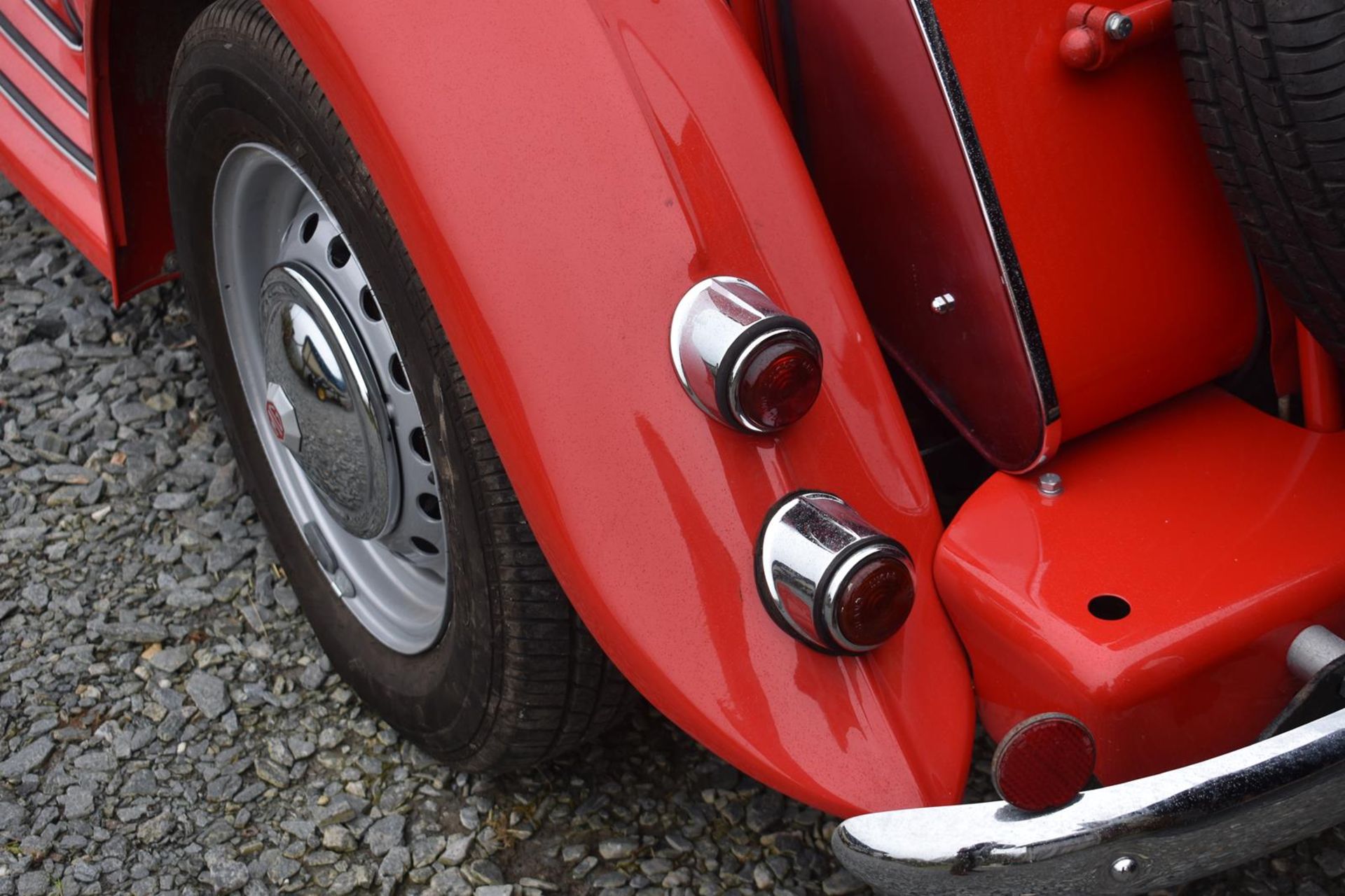 A 1953 MG TD Registration number MKV 828 Chassis number TD/28408 Engine number TD2/28446 Red with - Image 12 of 28