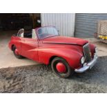 A 1950 Sunbeam-Talbot 80 Drop Head Coupe Registration number MTT 553 Red Later 2 litre engine Garage