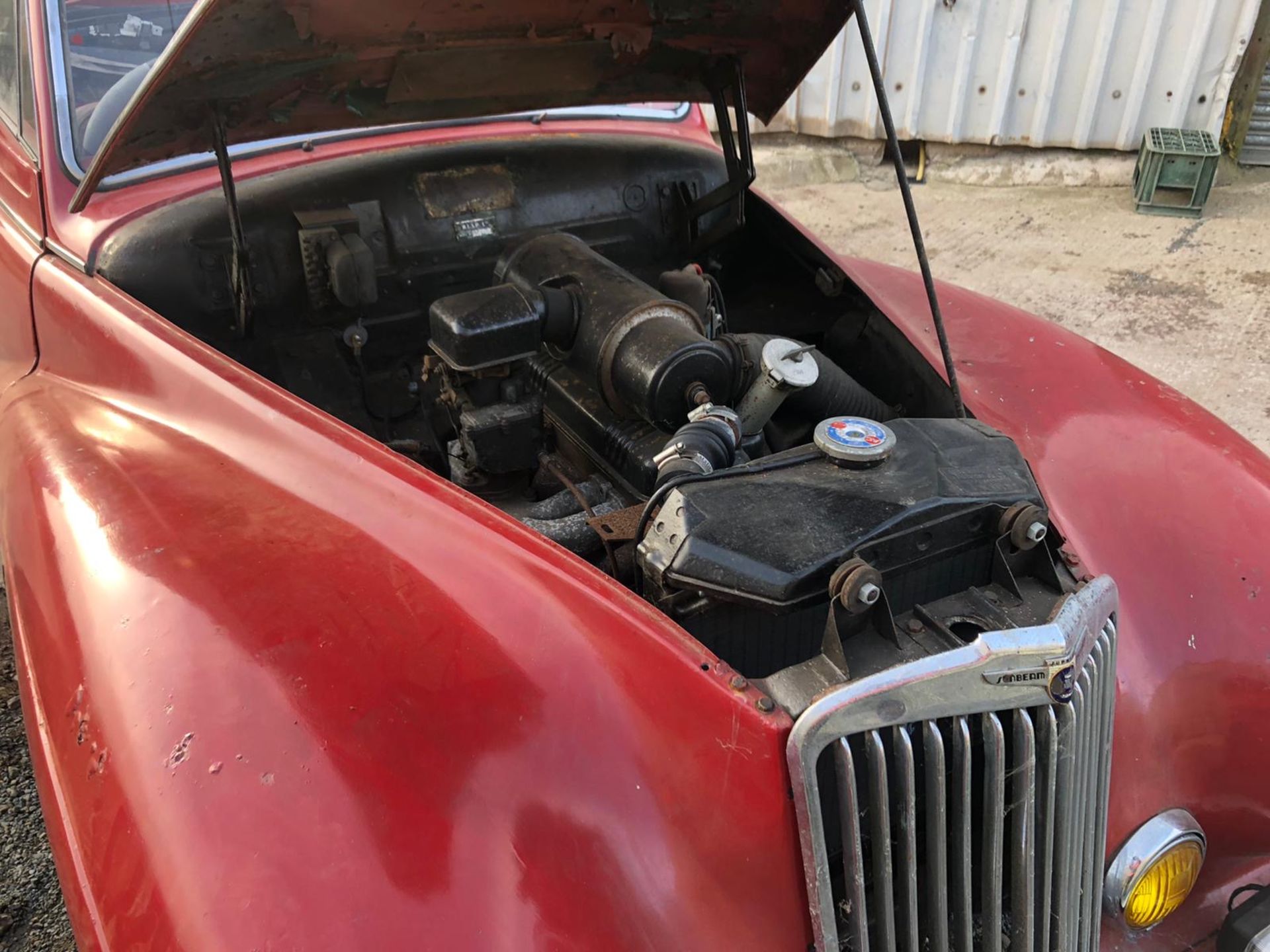 A 1950 Sunbeam-Talbot 80 Drop Head Coupe Registration number MTT 553 Red Later 2 litre engine Garage - Image 2 of 6