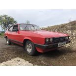 A 1979 Ford Capri 1.6 GL Registration number AEU 475V MOT expired in June 2009 Red with a red