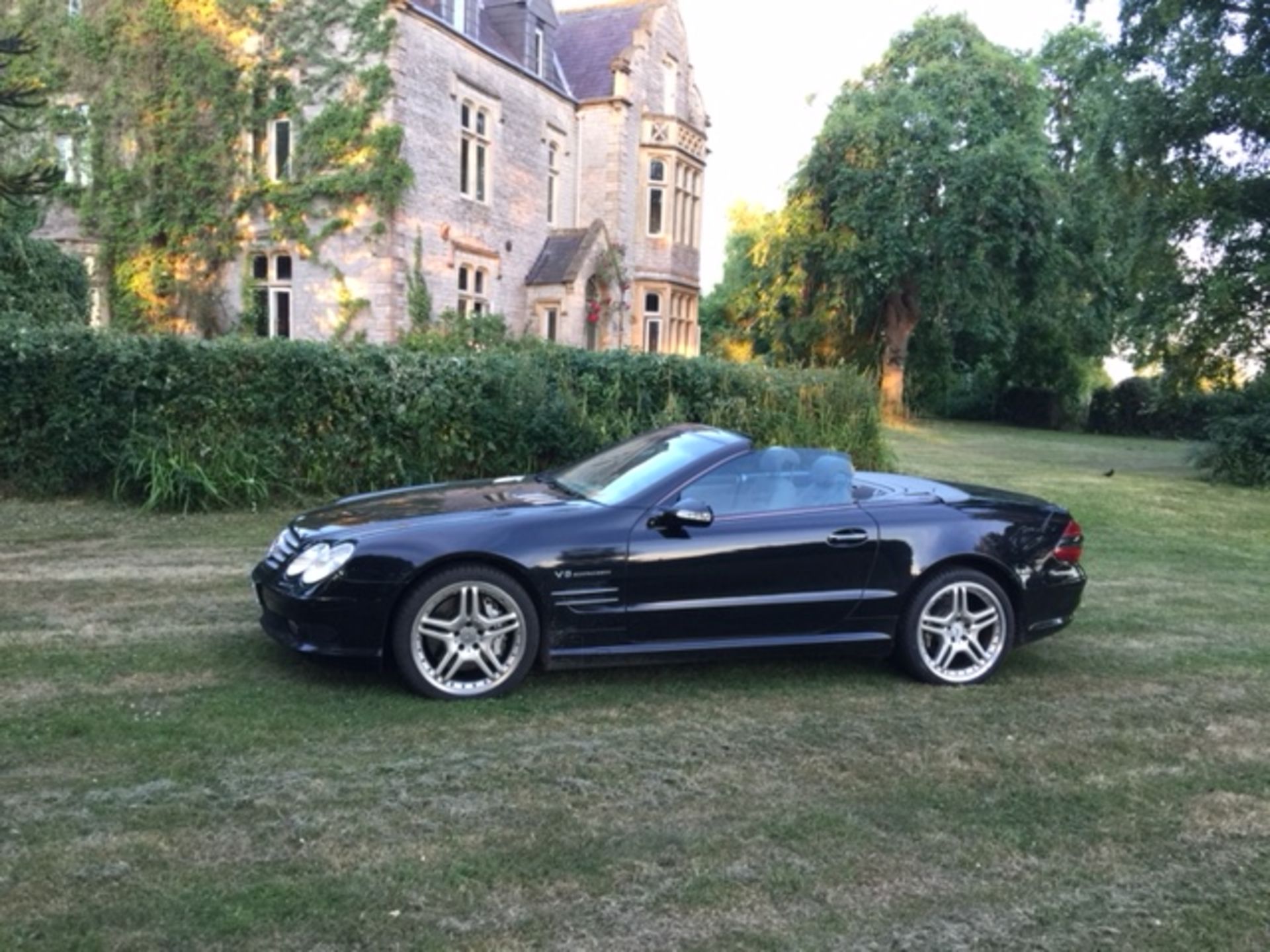 A 2002 Mercedes-Benz SL55 AMG Registration number LY52 KYV Black with a grey leather interior V5C - Image 3 of 4