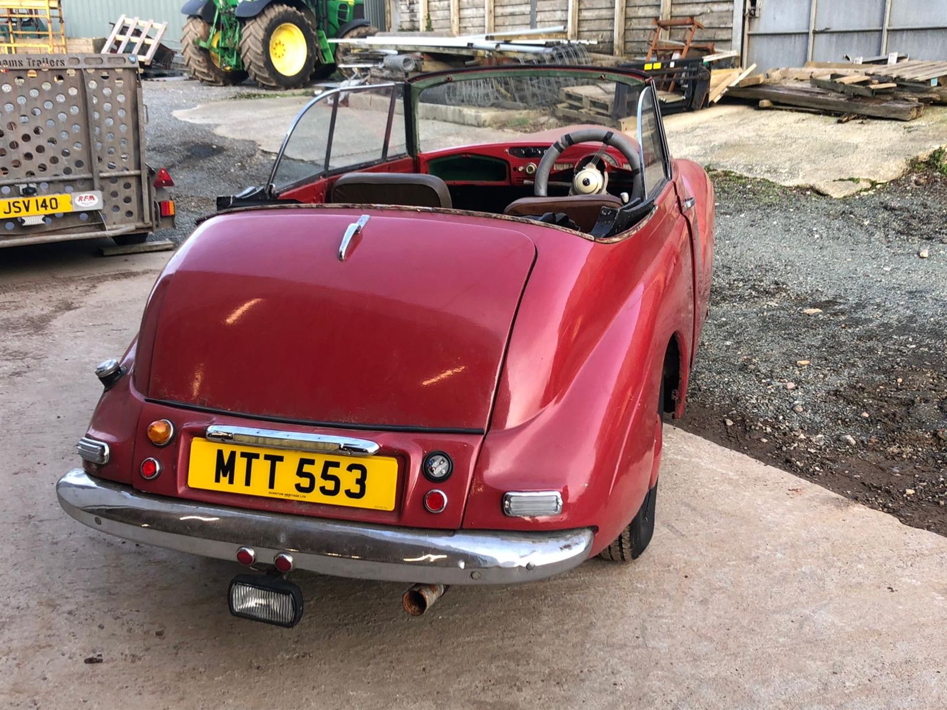 A 1950 Sunbeam-Talbot 80 Drop Head Coupe Registration number MTT 553 Red Later 2 litre engine Garage - Image 5 of 6