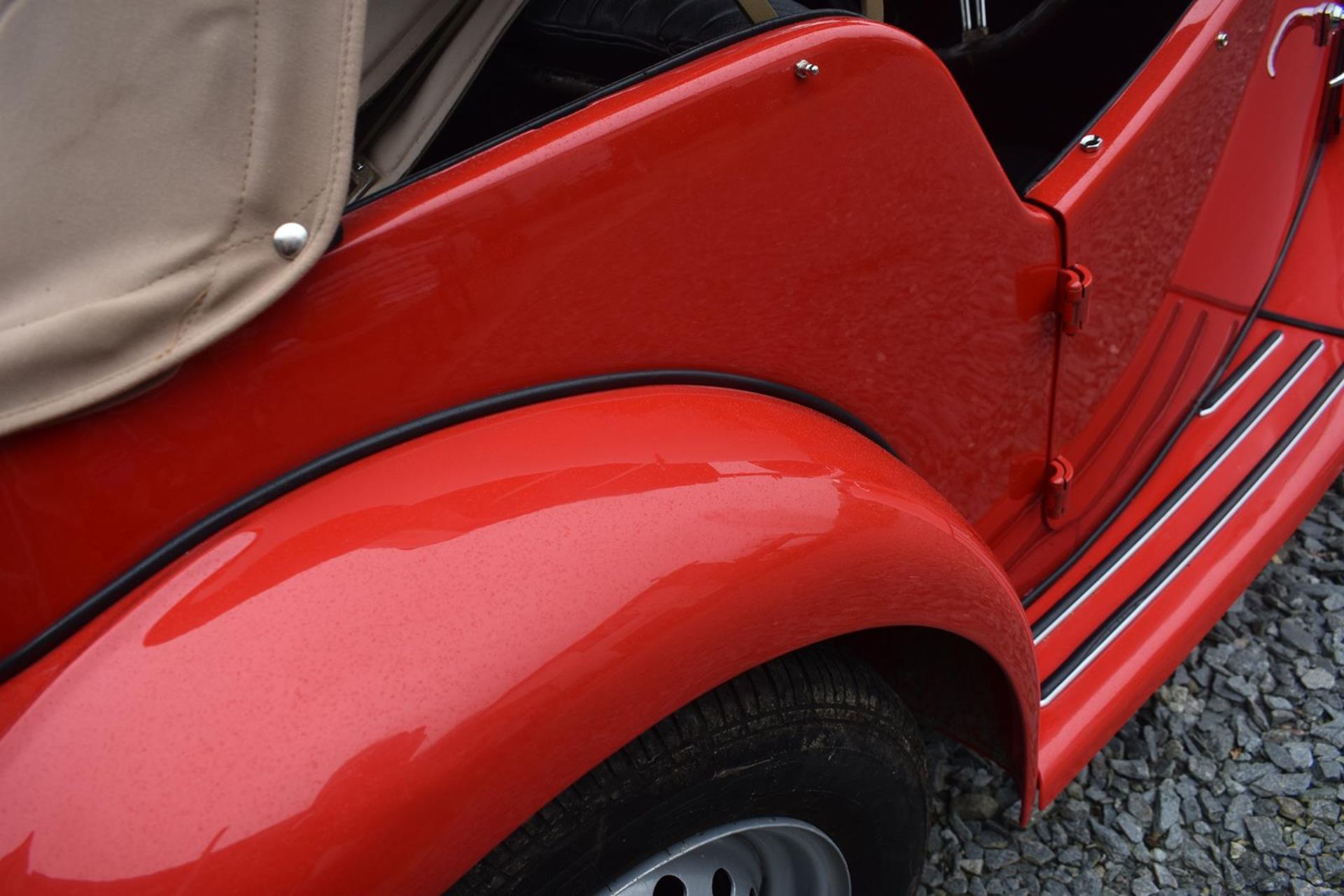 A 1953 MG TD Registration number MKV 828 Chassis number TD/28408 Engine number TD2/28446 Red with - Image 25 of 28