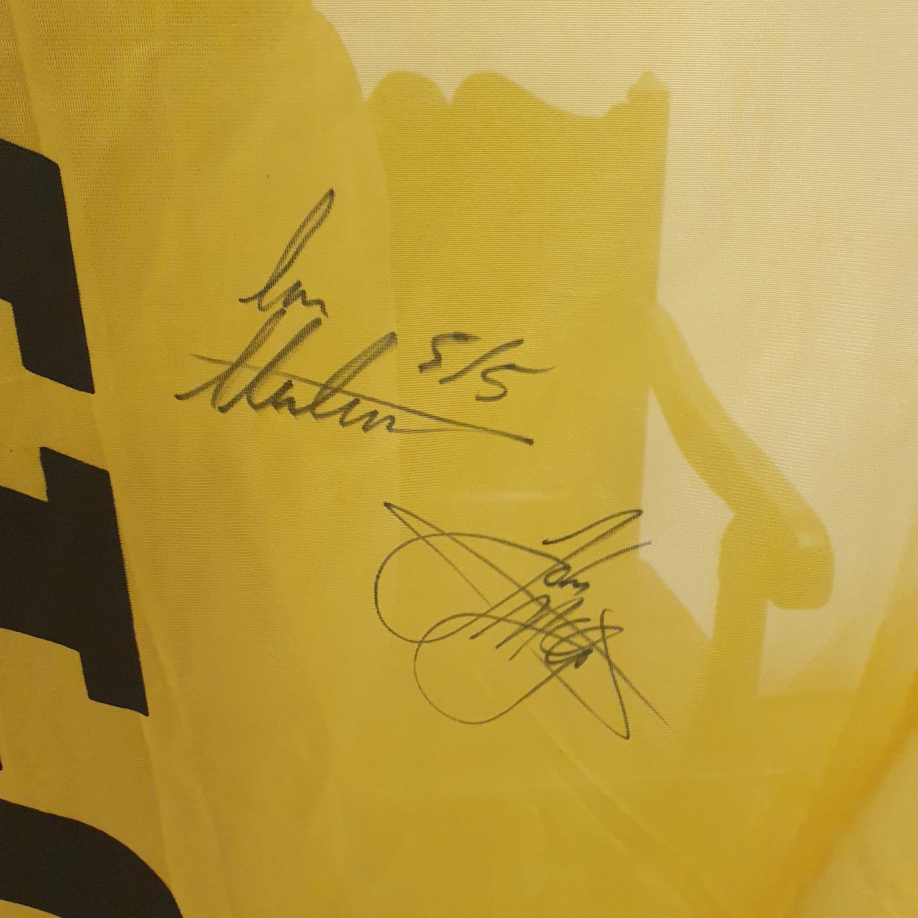 A large DUNLOP BANNER signed by John McGuinness and Ian Hutchinson - Image 2 of 2