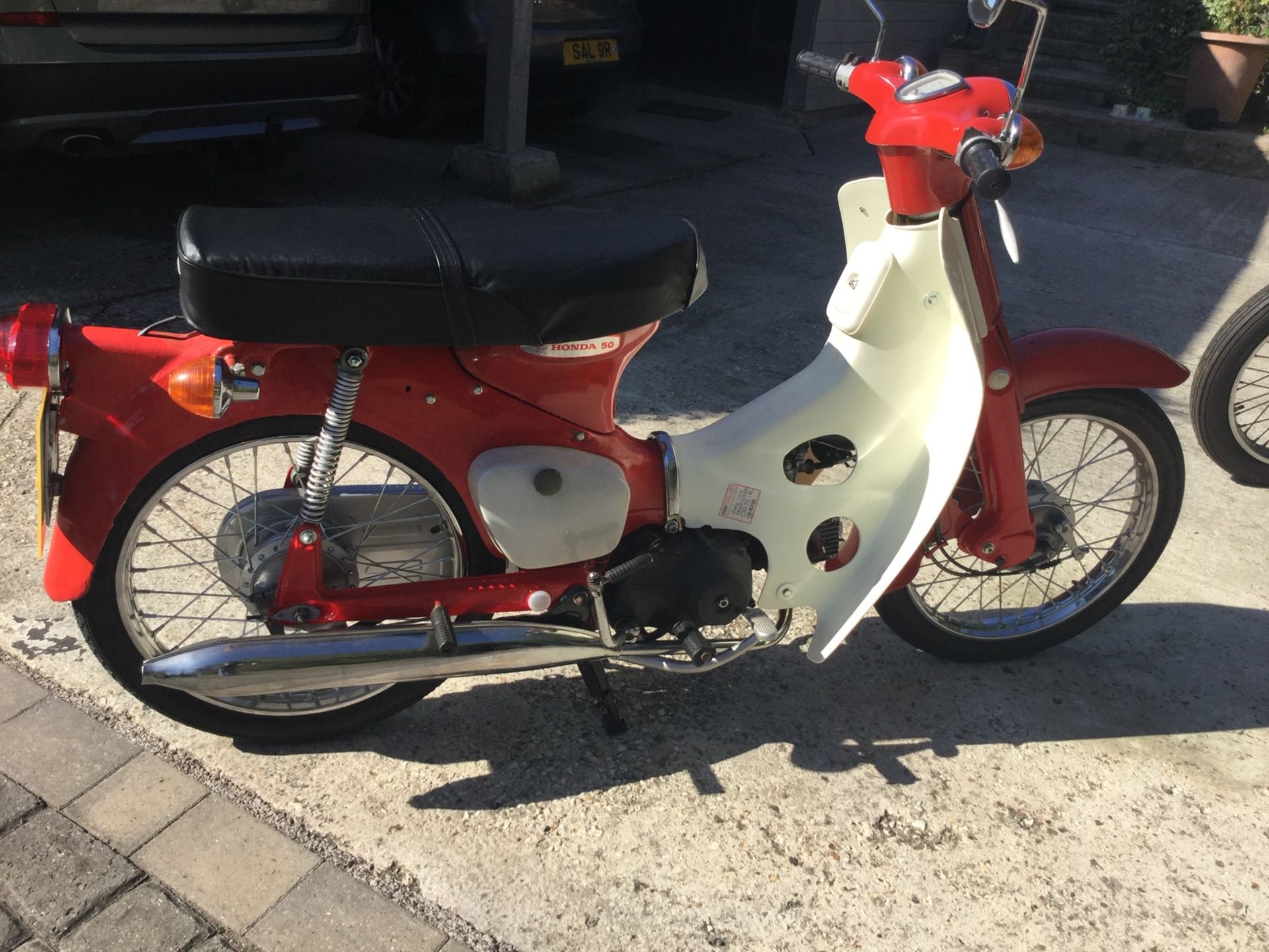 A 1974 Honda C50 Registration number UOT 61M V5C, red Totally restored about five years ago Many new - Image 5 of 13