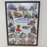 A tribute to the works of Alan Sanderson limited edition poster, 32/100, featuring signatures of
