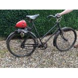 A vintage Elsvick bicycle, fitted a Teagle engine, for restoration, with Instruction Manual