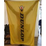 A large DUNLOP BANNER signed by John McGuinness and Ian Hutchinson