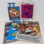 Assorted Isle of Man Tourist Trophy (TT) official race programmes, including 1967 signed by Phil