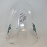 A Slipscreens perspex bubble screen, signed by Peter Hickman (Hickey), the winner of the Senior TT