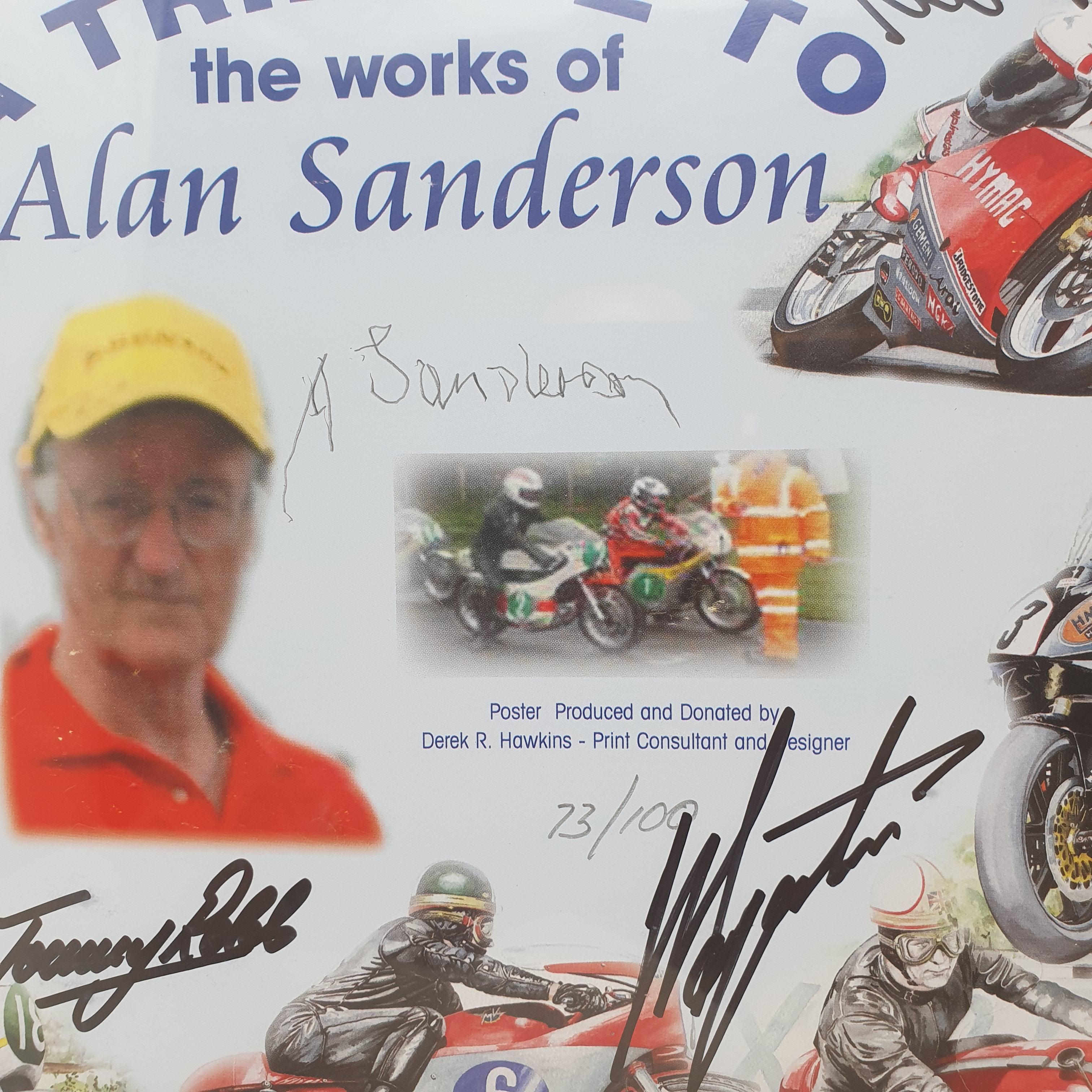 A tribute to the works of Alan Sanderson limited edition poster, 73/100, signed by the artist and - Image 2 of 2