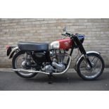 A 1956 Ariel HS Registration number OOU 840 Frame number PRS 220 Engine number MH205 V5C, maroon/