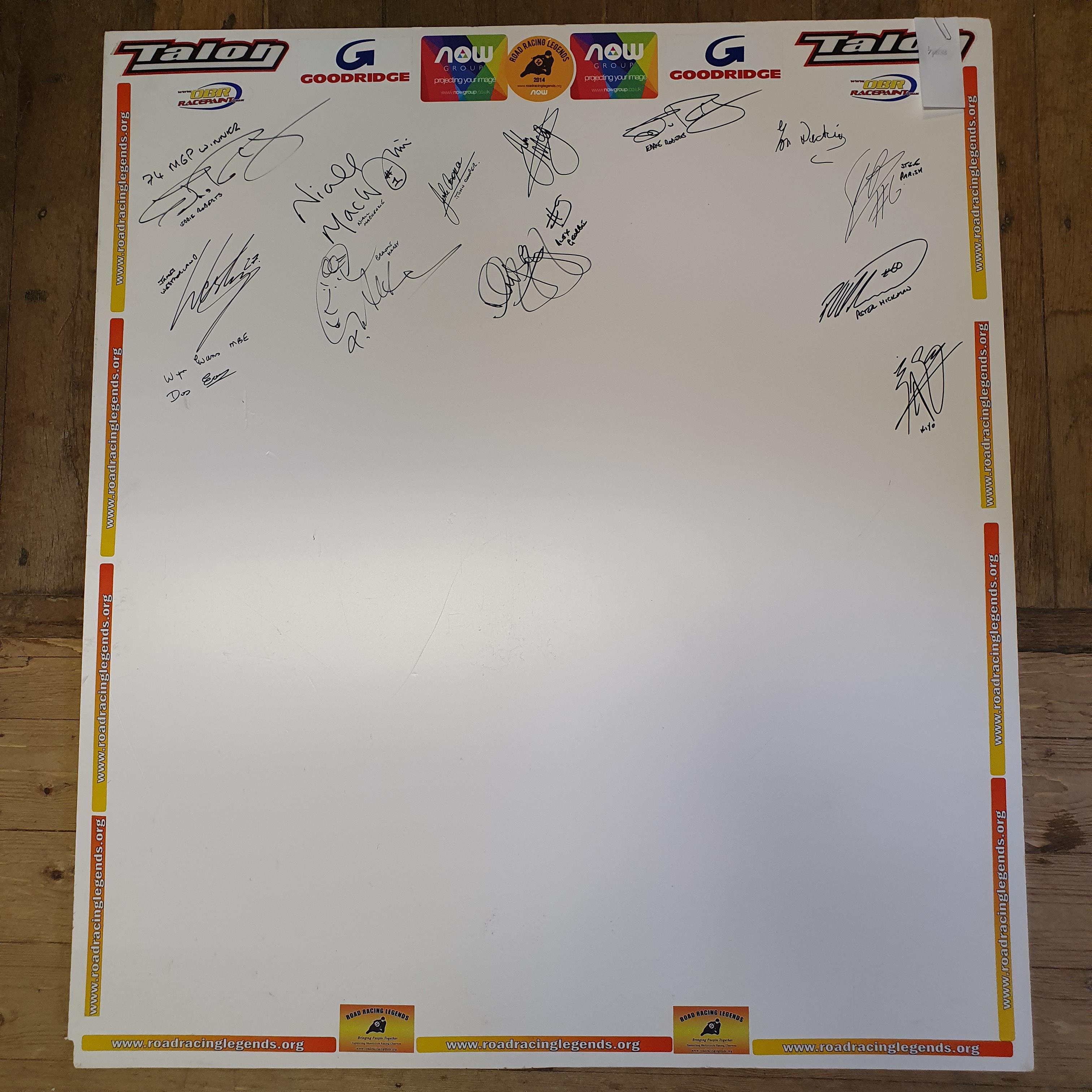 Three multiple signed display boards with various GP Moto, TT and short circuit riders, including - Image 3 of 3