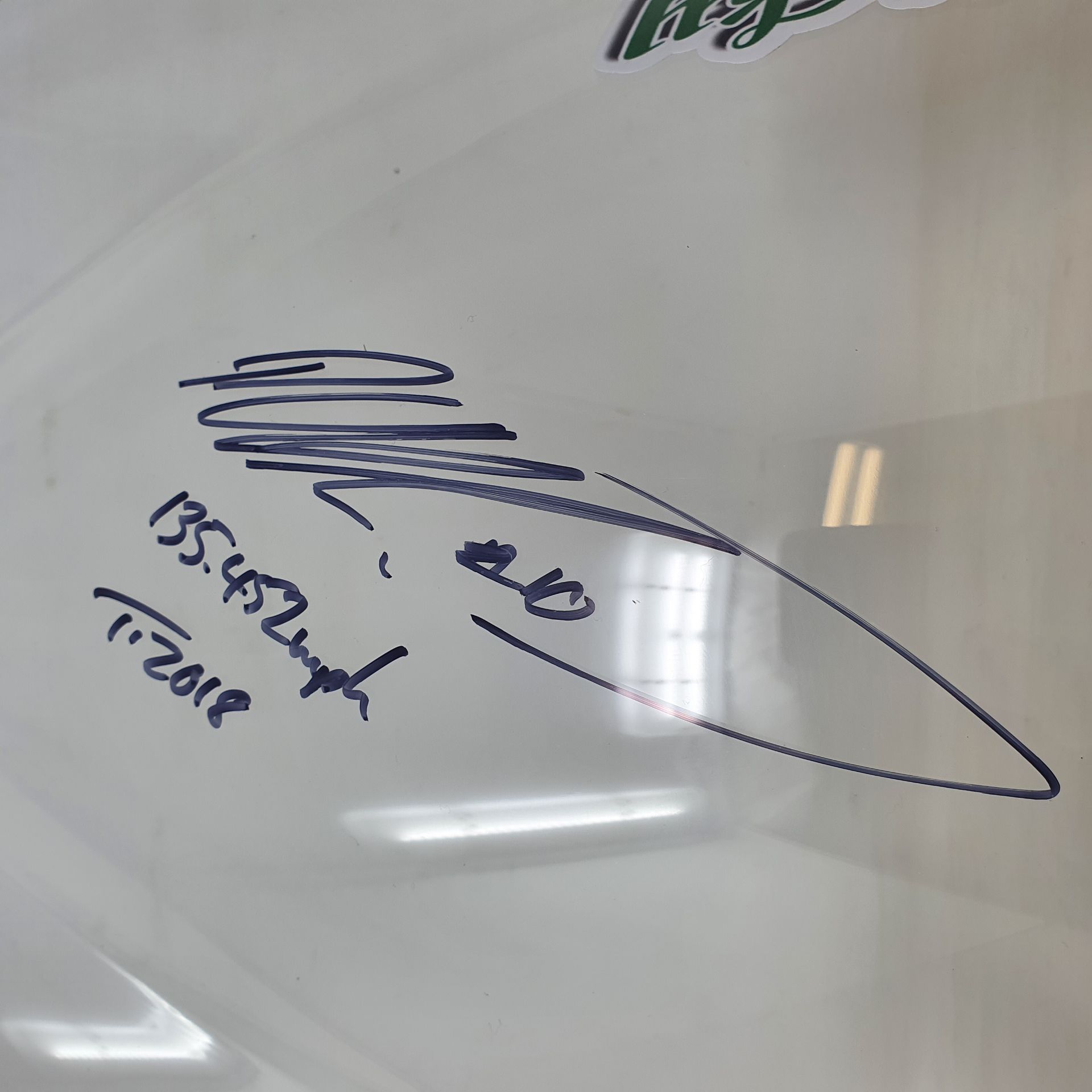 A Slipscreens perspex bubble screen, signed by Peter Hickman (Hickey), the winner of the Senior TT - Image 2 of 2