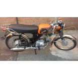 A 1972 Honda CD50 Motorcycle location: Andreas, Isle of Man