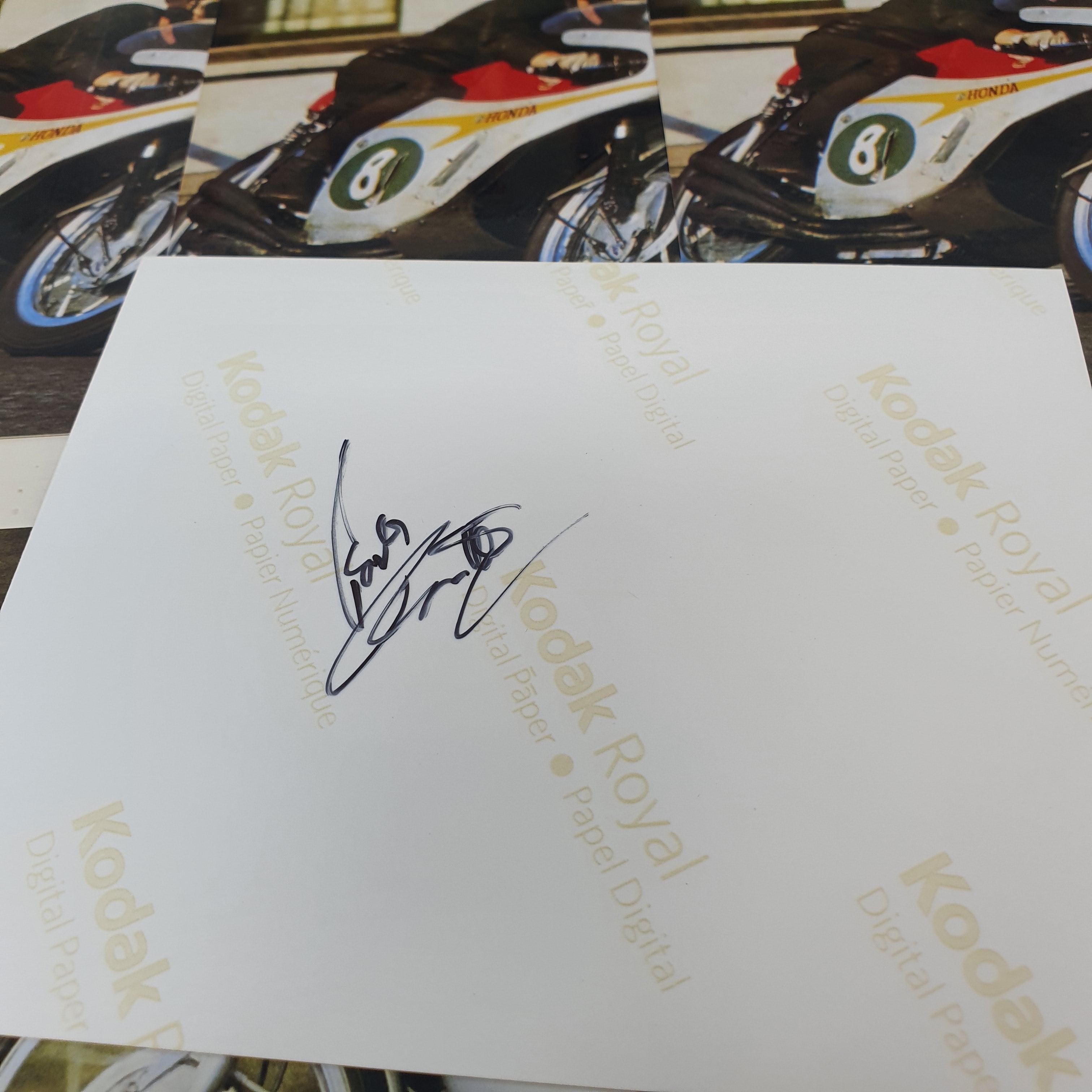 Of Bill Smith aboard various racing motorcycles, including the six cylinder Honda, all signed by - Bild 2 aus 2