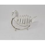A plated toast rack, in the form of a swan, 15.5 cm high Report by RB Modern