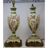 A pair of reticulated porcelain lamp bases, and other ceramics and glass (6 boxes)