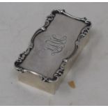 A sterling silver double stamp box