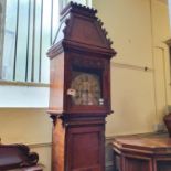 A longcase clock, the brass dial signed Blaylock Longtown, with a silvered chapter ring and date