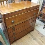 A 19th century mahogany secretaire chest, 96 cm wide