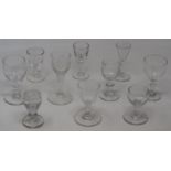 A collection of 18th century and later drinking glasses (23)